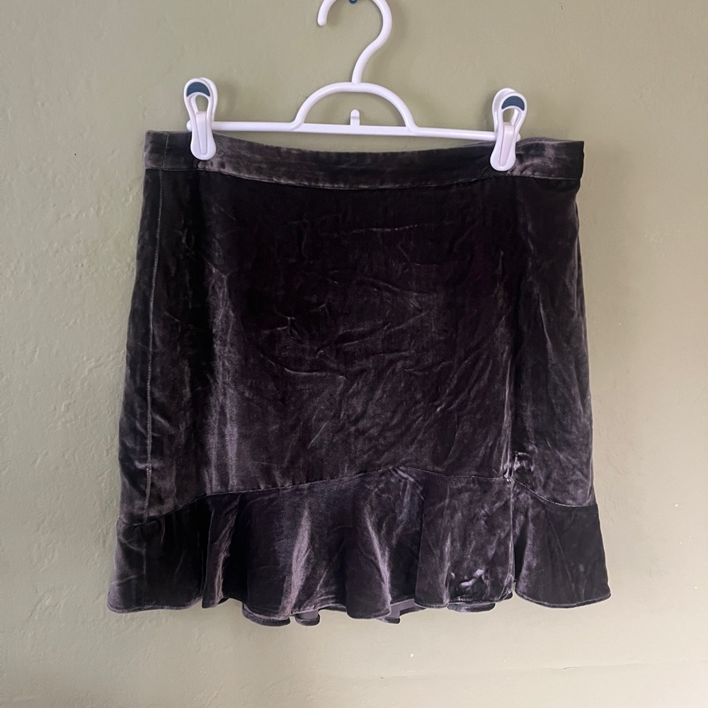 Madewell Black Ruffled Mini Skirt